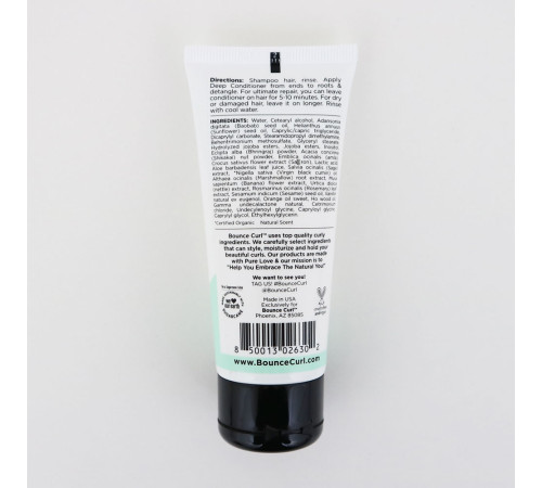 Глубокий кондиционер Bounce Curl Ayurvedic Deep Conditioner, тюбик на 59 мл