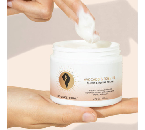 Крем-стайлер для кучерявых волос Bounce Curl Avocado & Rose Oil Clump and Define Cream