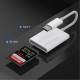 Безопасный картридер для SD-карт с разъёмом USB Type-C для подключения к смартфонам, планшетам и ноутбукам