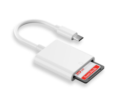 Безопасный картридер для SD-карт с разъёмом USB Type-C для подключения к смартфонам, планшетам и ноутбукам