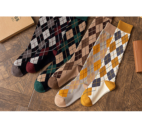 Гольфы хлопчатобумажные Желтый ромбик, р-р 38-40