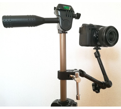Шарнирное крепление Magic Arm 11”  с зажимом Crab для фотооборудования